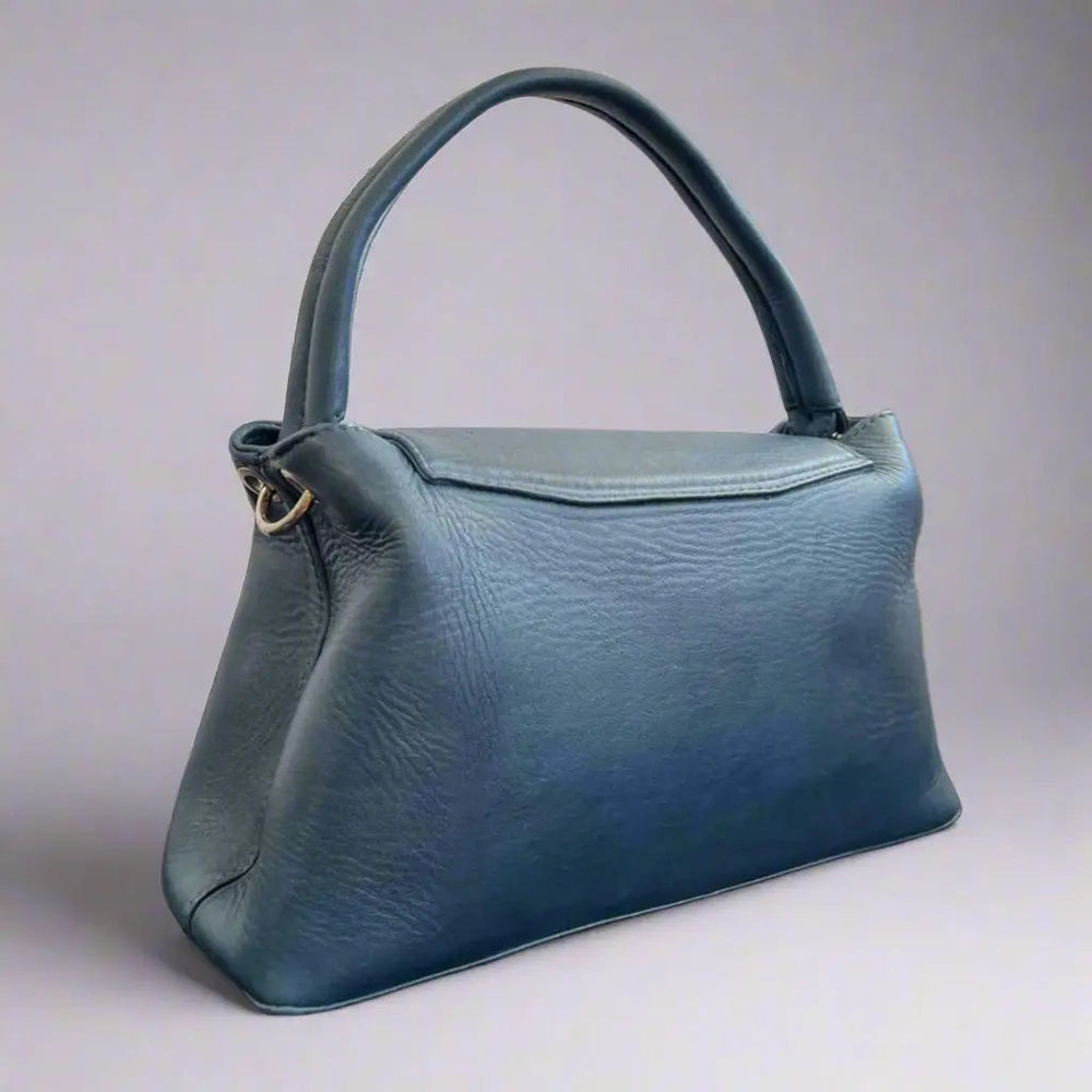 Bolso elegante de cuero de oveja con asa y solapaEX-STOCK Canada