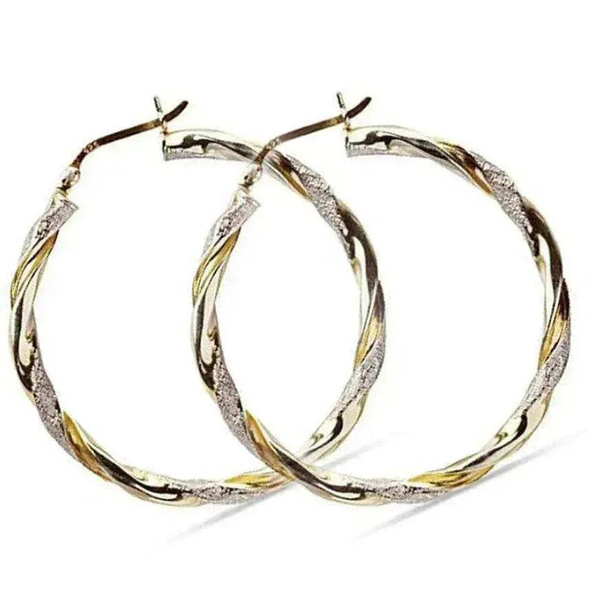 Exaggerated Simple Golden & Silver Colors Female Earrings - EX-STOCK Canada