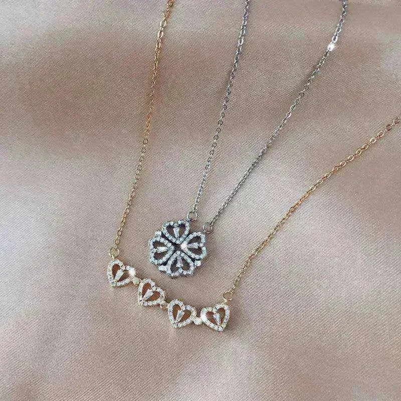 Collier pour femmes en Trèfle à quatre feuilles déformable détachable de style explosif - EX-STOCK CANADA