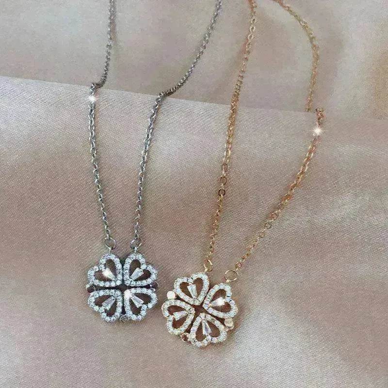 Collier pour femmes en Trèfle à quatre feuilles déformable détachable de style explosif - EX-STOCK CANADA