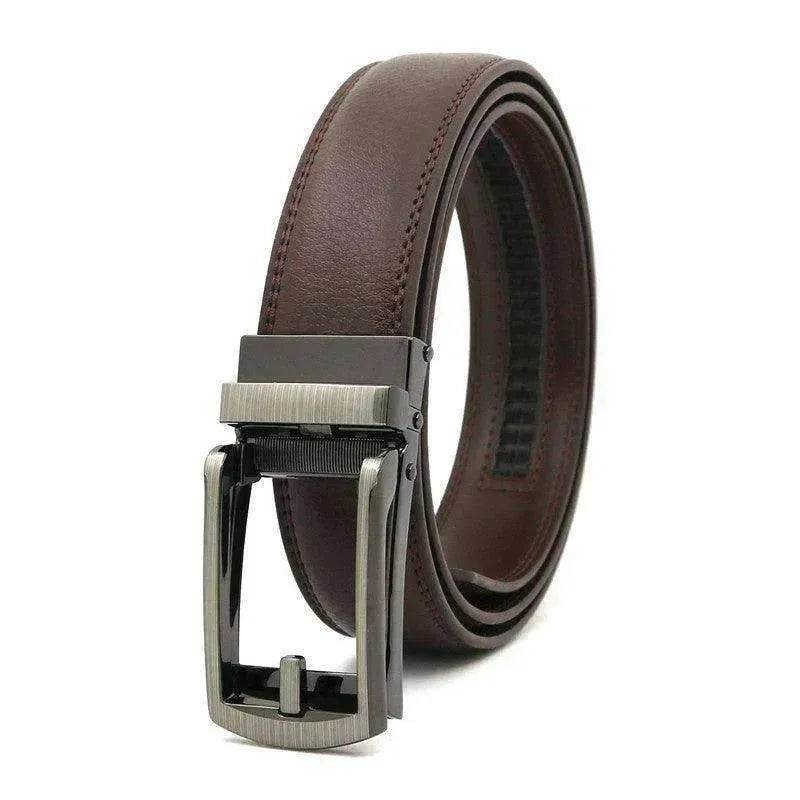Fake Needle Belt Automatic Buckle Men Cowhide - EX-STOCK Canada