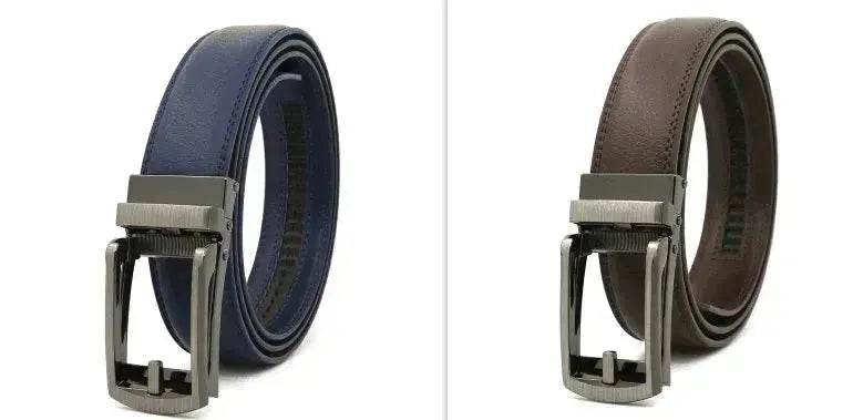 Fake Needle Belt Automatic Buckle Men Cowhide - EX-STOCK Canada