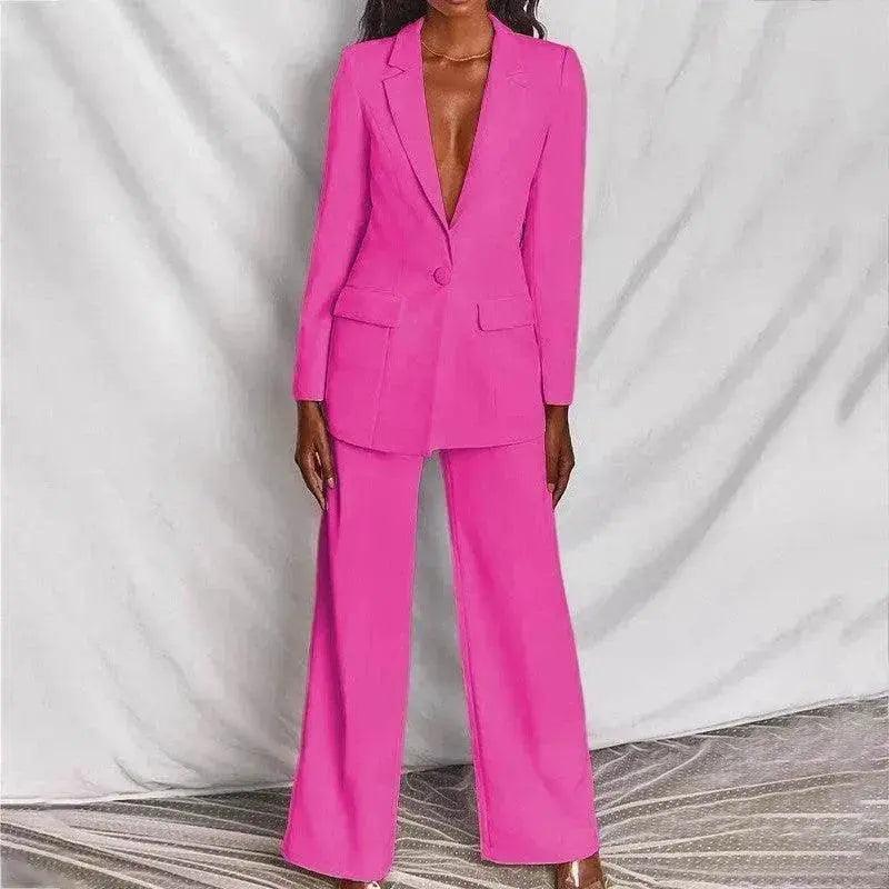 Fashion Business Women's Clothing Long Sleeve Trousers Suit - EX-STOCK Canada