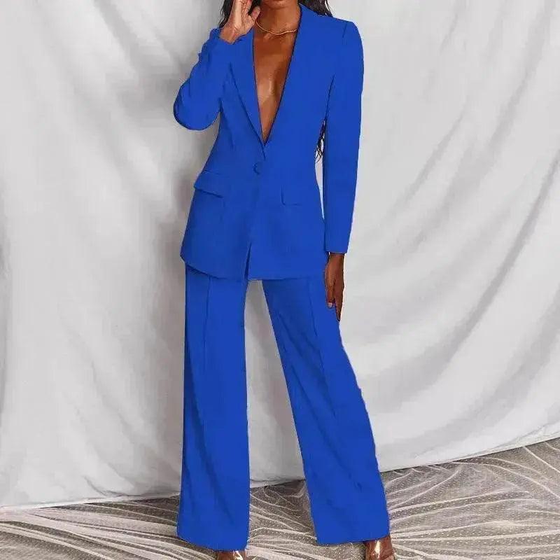 Fashion Business Women's Clothing Long Sleeve Trousers Suit - EX-STOCK Canada
