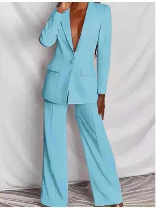 Fashion Business Women's Clothing Long Sleeve Trousers Suit - EX-STOCK Canada