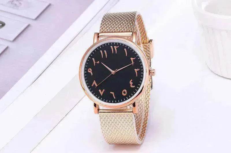 Fashion Creative Quartz Watches Couple Watches Digital Mesh Band Watches - EX-STOCK Canada