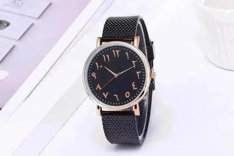 Fashion Creative Quartz Watches Couple Watches Digital Mesh Band Watches - EX-STOCK Canada