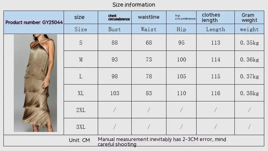 Fashion Halter Backless Sleeveless Tassel fringe Dress - EX-STOCK Canada