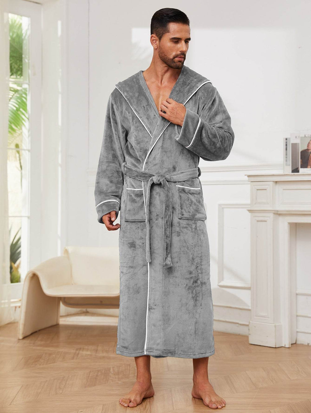 Fashion Men's Flannel Bathrobe Pajamas Women EX-STOCK CANADA