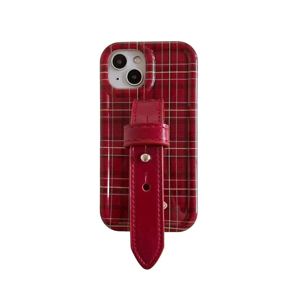 Fashion New Year Wine Red Plaid Phone Case - EX-STOCK Canada