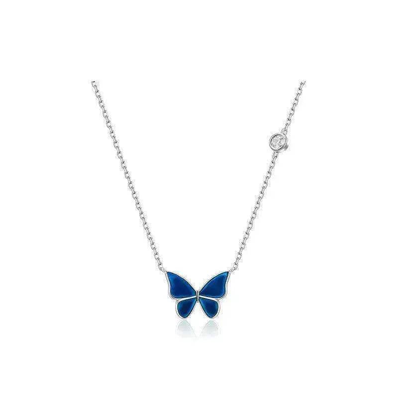 Fashion Novelty S925 Sliver Color-changing Butterfly Necklace - EX-STOCK Canada