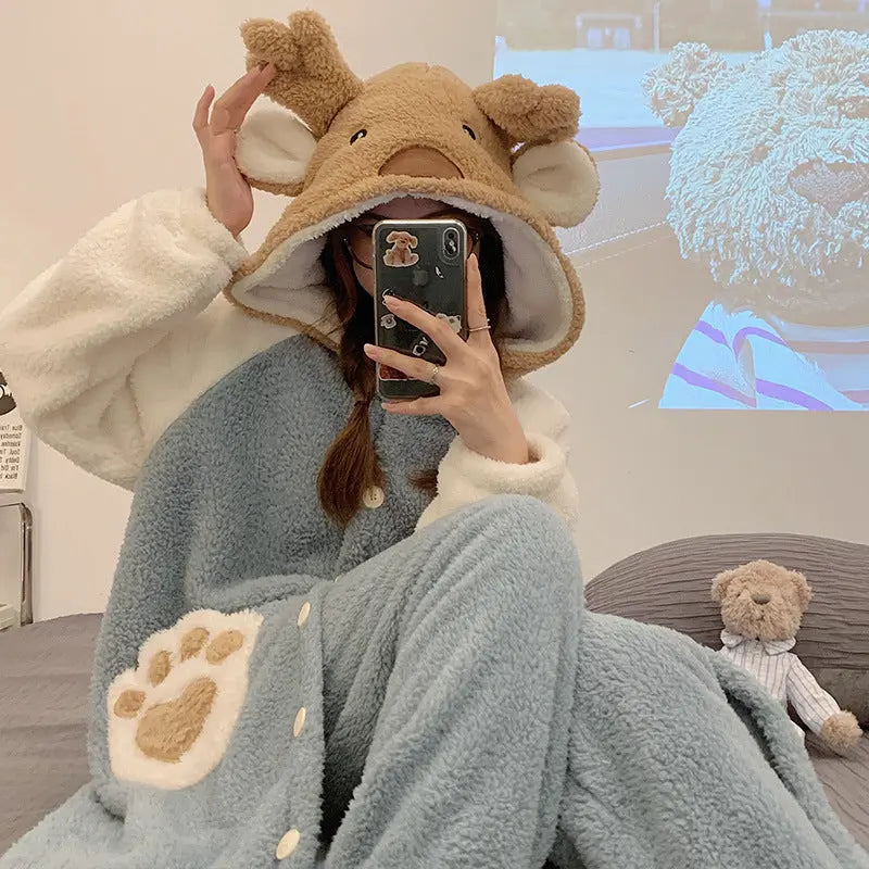 Fashion Pajamas For Women Thick Night-robe - EX-STOCK Canada