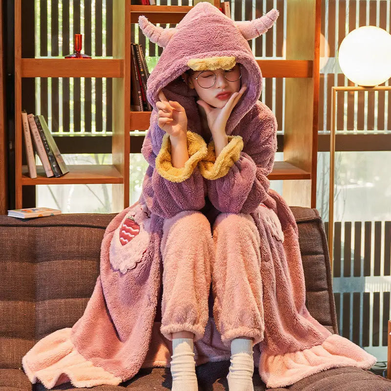 Fashion Pajamas For Women Thick Night-robe - EX-STOCK Canada