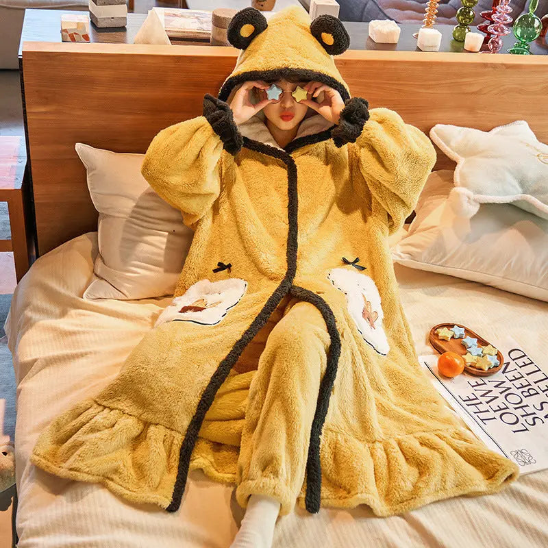 Fashion Pajamas For Women Thick Night-robe - EX-STOCK Canada