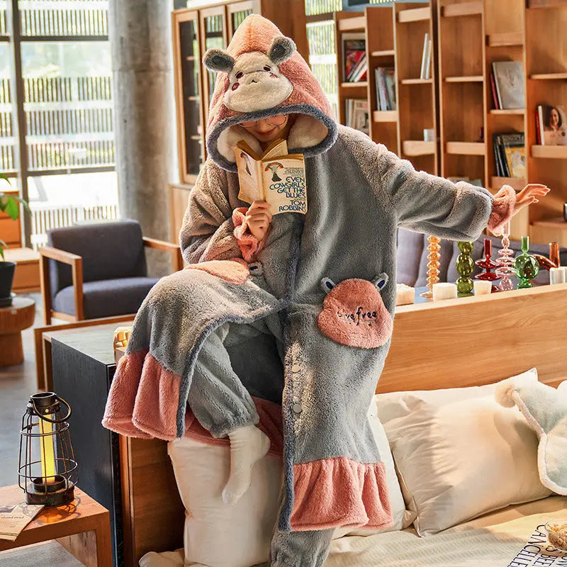 Fashion Pajamas For Women Thick Night-robe - EX-STOCK Canada
