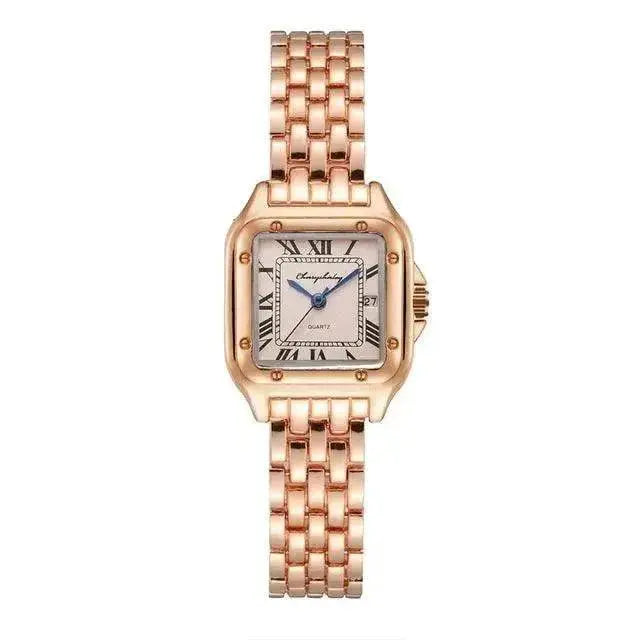Fashion Stainless Steel Square Simple Design Couple Quartz Watch - EX-STOCK Canada