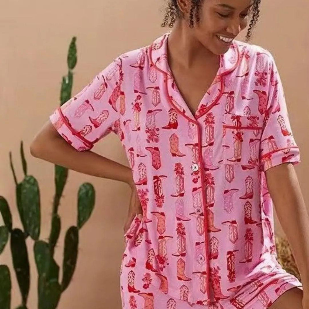 Pyjama décontracté femme deux pièces à rayures à la mode - EX-STOCK Canada