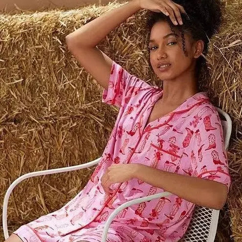 Fashion Striped Casual Two-piece Suit Pajamas For Women - EX-STOCK Canada