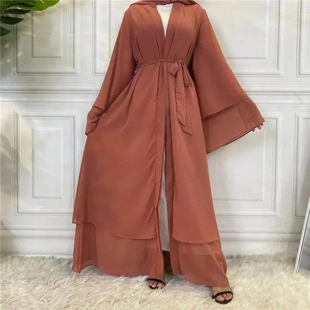 Fashionable Arab Cardigan Chiffon Robe - EX-STOCK Canada