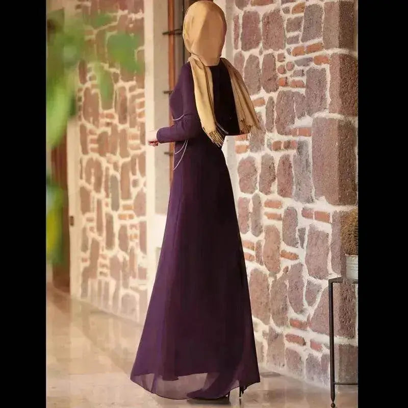 Fashionable Arab Women's Pure Color Simple Jumpsuit - EX-STOCK Canada