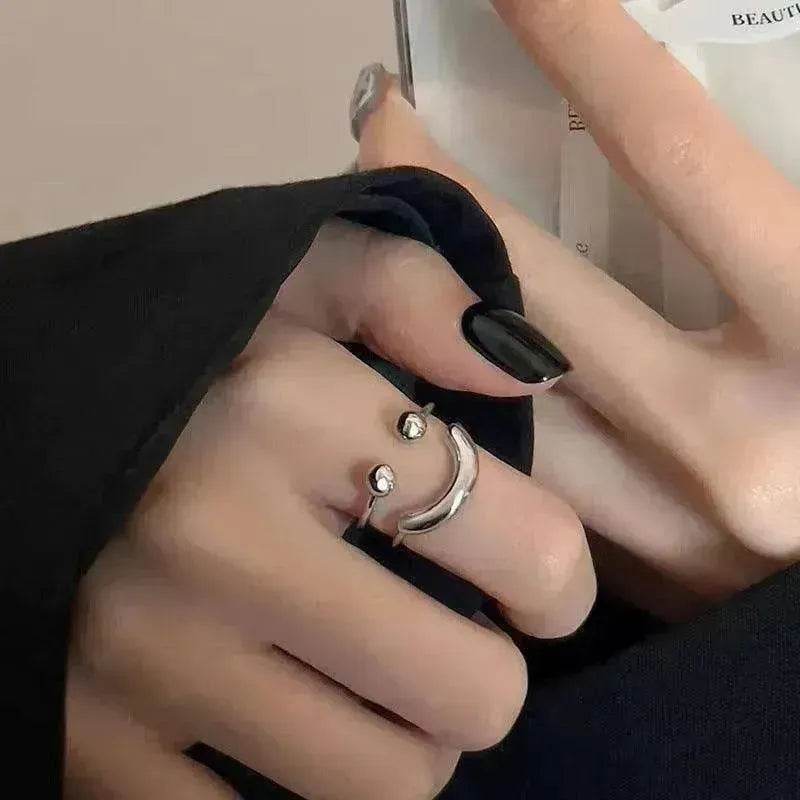 Bague de mode réglable à ouverture avec visage souriant mignon et heureux - EX-STOCK CANADA