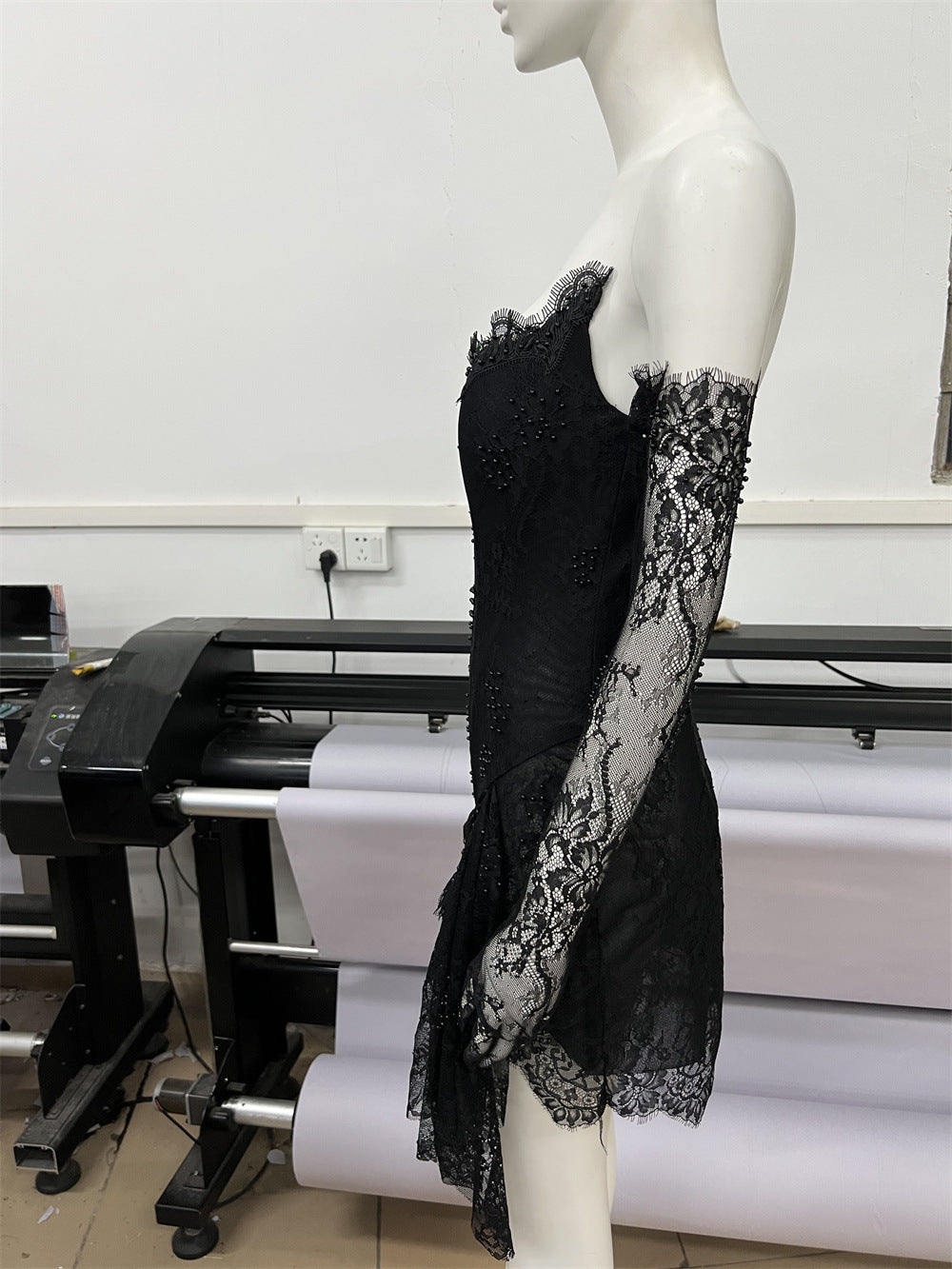 Fashionable Oversleeve Tube Top Lace Fashion Party Dinner Dress EX-STOCK Canada