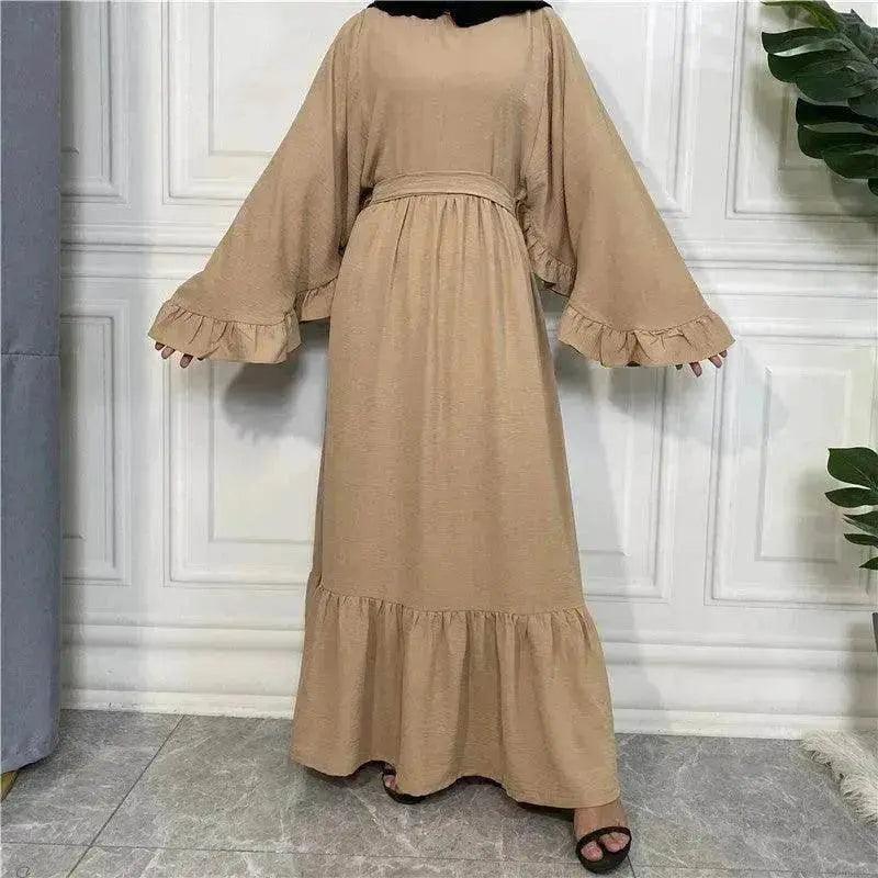 Robe arabe pour femmes à la mode, unie avec patchwork - EX-STOCK Canada