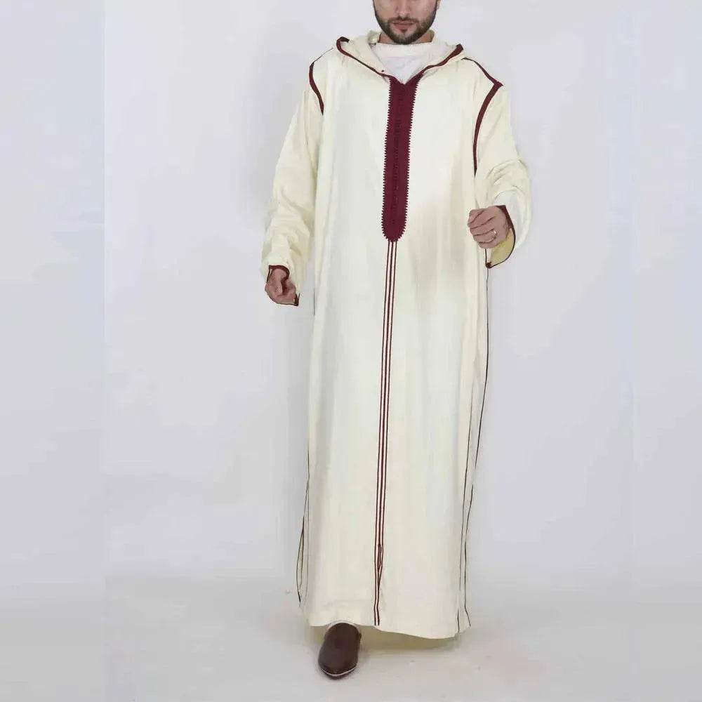 Chemise longue à capuche pour hommes arabe à la mode et élégante, robe Jalabiya marocaine pour hommes, Galabia pour Ramadan - EX-STOCK Canada