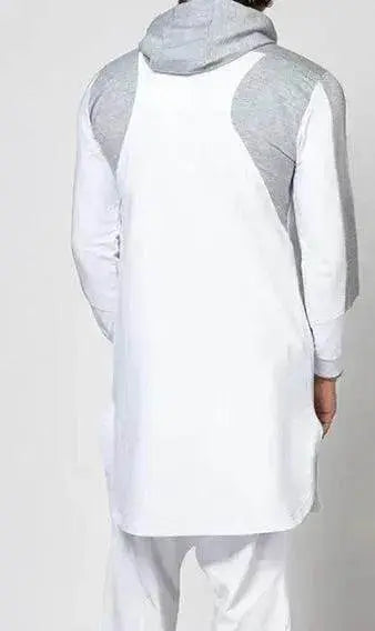Fashionable and Elegant Mens Colorblock Robe Arab Zip Pocket Sweatshirt Moroccan Men's Jalabiya - EX-STOCK Canada