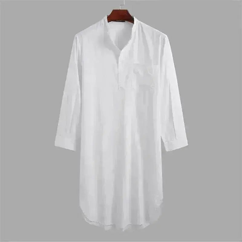 Fashionable and Elegant Middle Eastern Arab Stand Collar Robe Moroccan Men's Jalabiya - EX-STOCK Canada