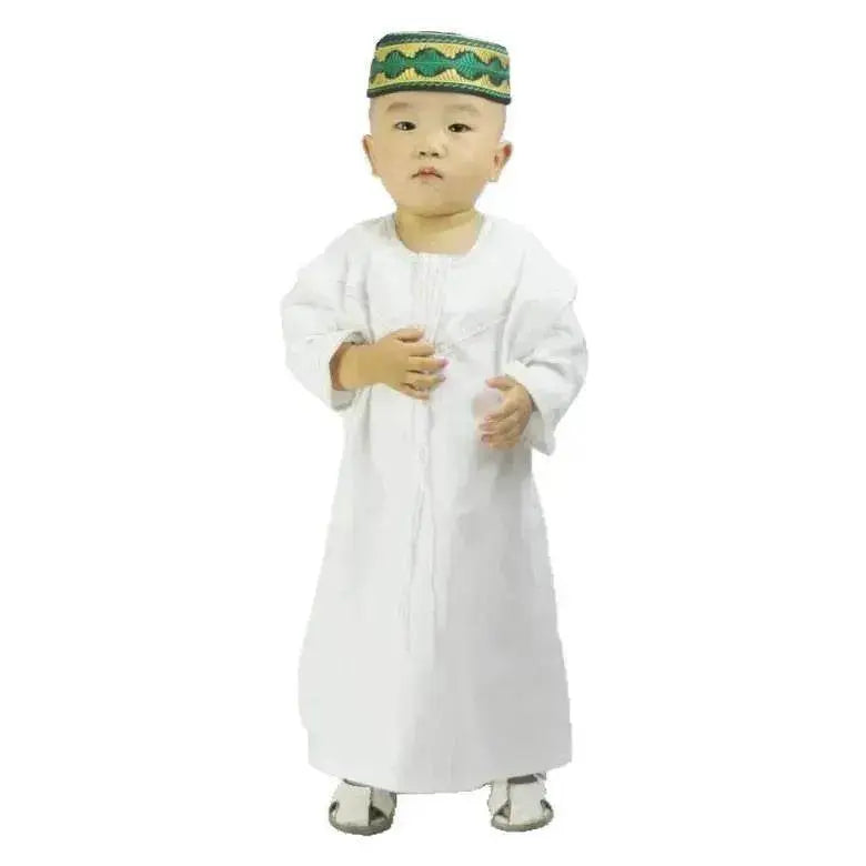 Fashionable and Elegant Small Arab Men's Robe With Cotton And Linen Embroidery Moroccan Men's Jalabiya - EX-STOCK Canada
