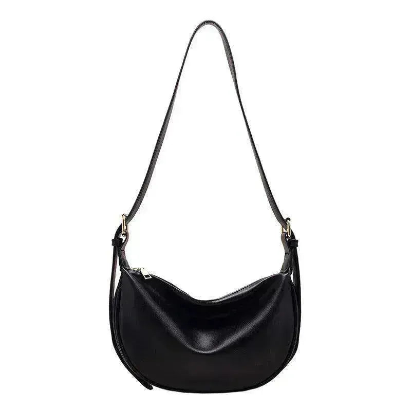 Sac à bandoulière petit pour femme en forme de lune tendance, couleur unie - EX-STOCK CANADA