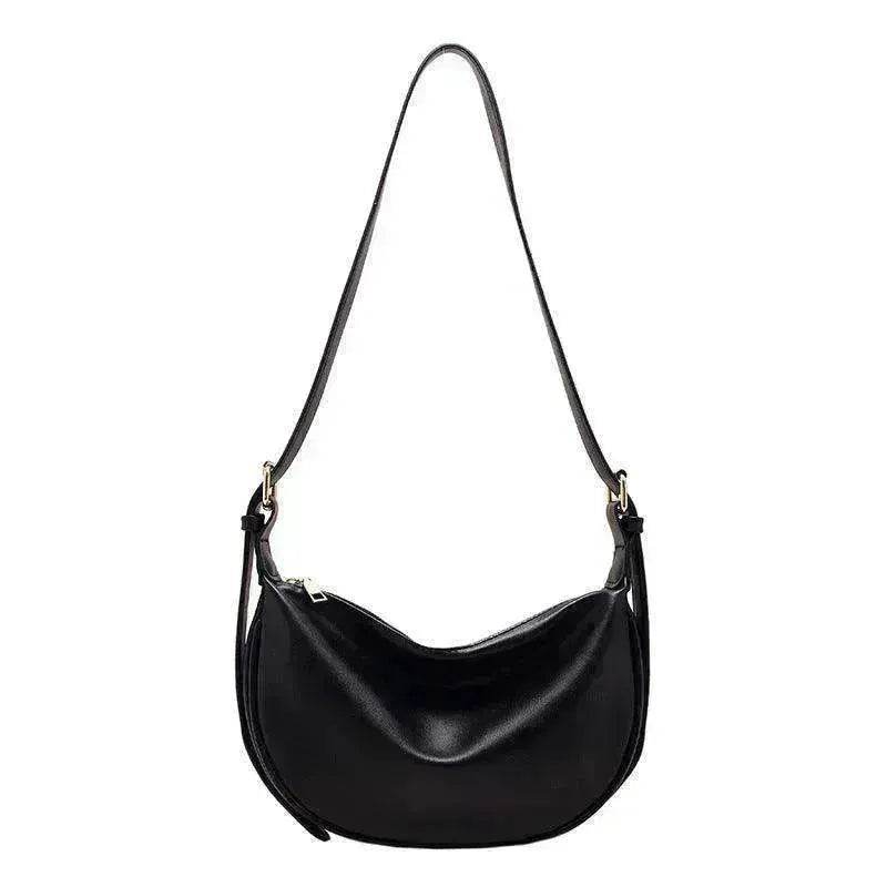 Female's Fashionable Moon Shape Underarm Solid Color Small Shoulder Bag - EX-STOCK Canada