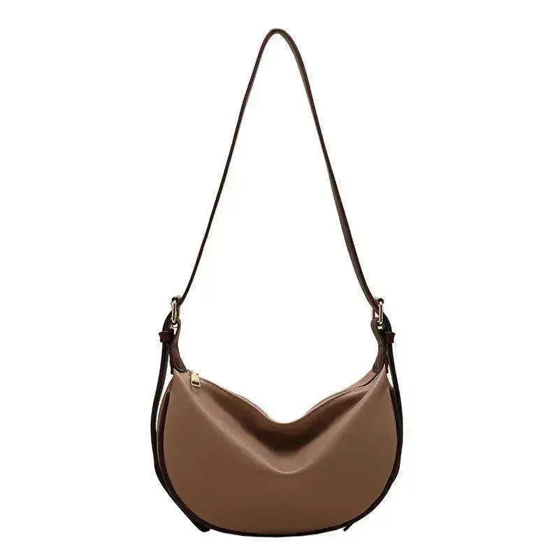 Sac à bandoulière petit pour femme en forme de lune tendance, couleur unie - EX-STOCK CANADA