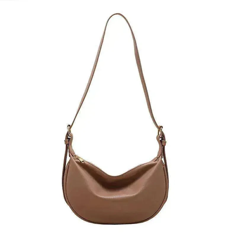 Sac à bandoulière petit pour femme en forme de lune tendance, couleur unie - EX-STOCK CANADA