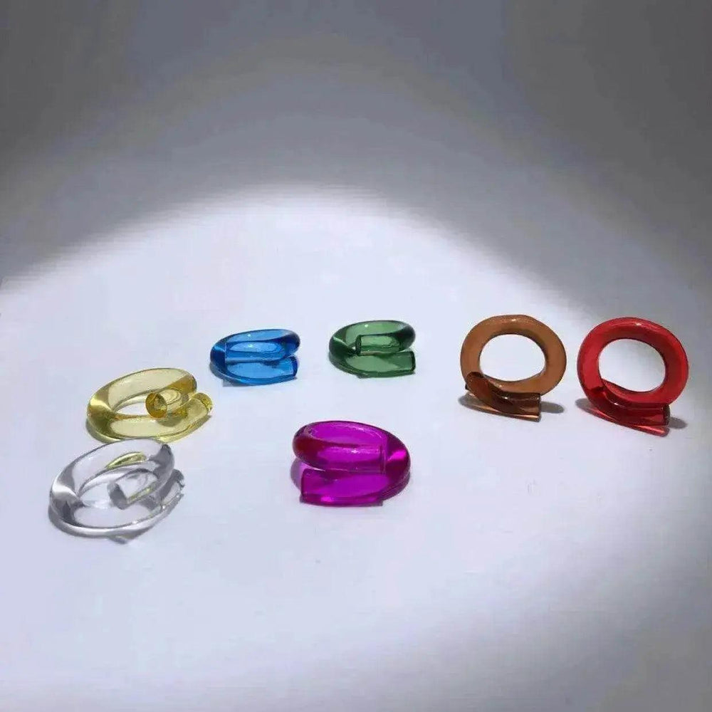 Female's High Transparent Acrylic Cross Ring - EX-STOCK Canada