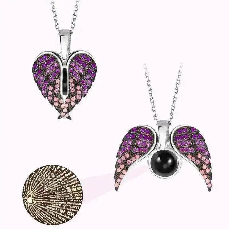 Collier Ailes d'Ange de l'Amour pour Femme - EX-STOCK Canada
