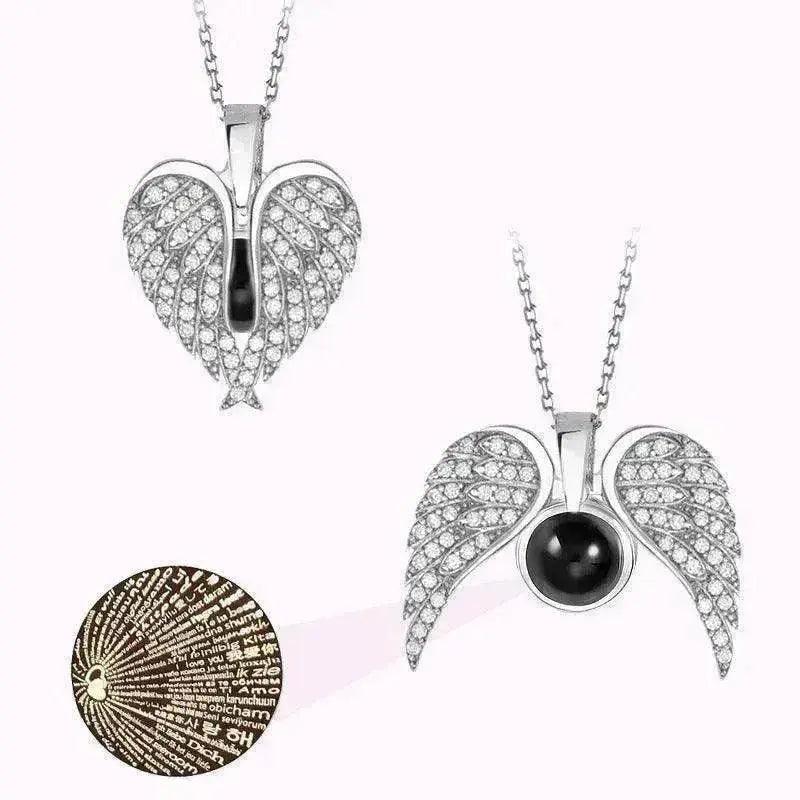 Collier Ailes d'Ange de l'Amour pour Femme - EX-STOCK Canada