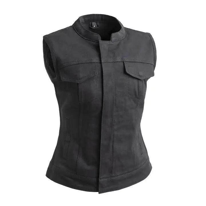 First MFG Co. Women's Lexy Motorcycle Twill Vest EX-STOCK Canada