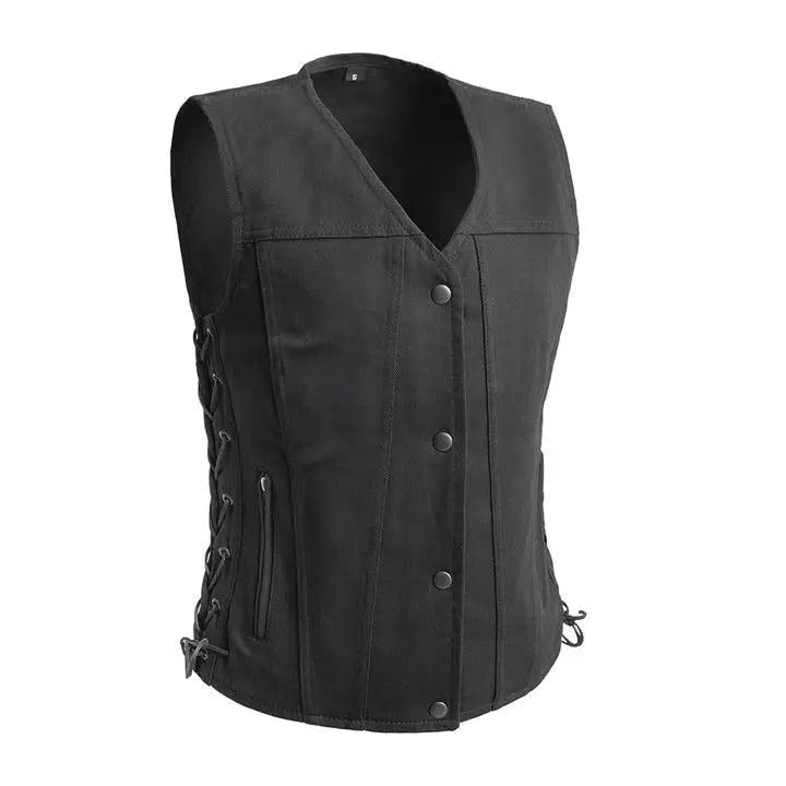First MFG Co. Women's Tiff Motorcycle Twill Vest EX-STOCK Canada
