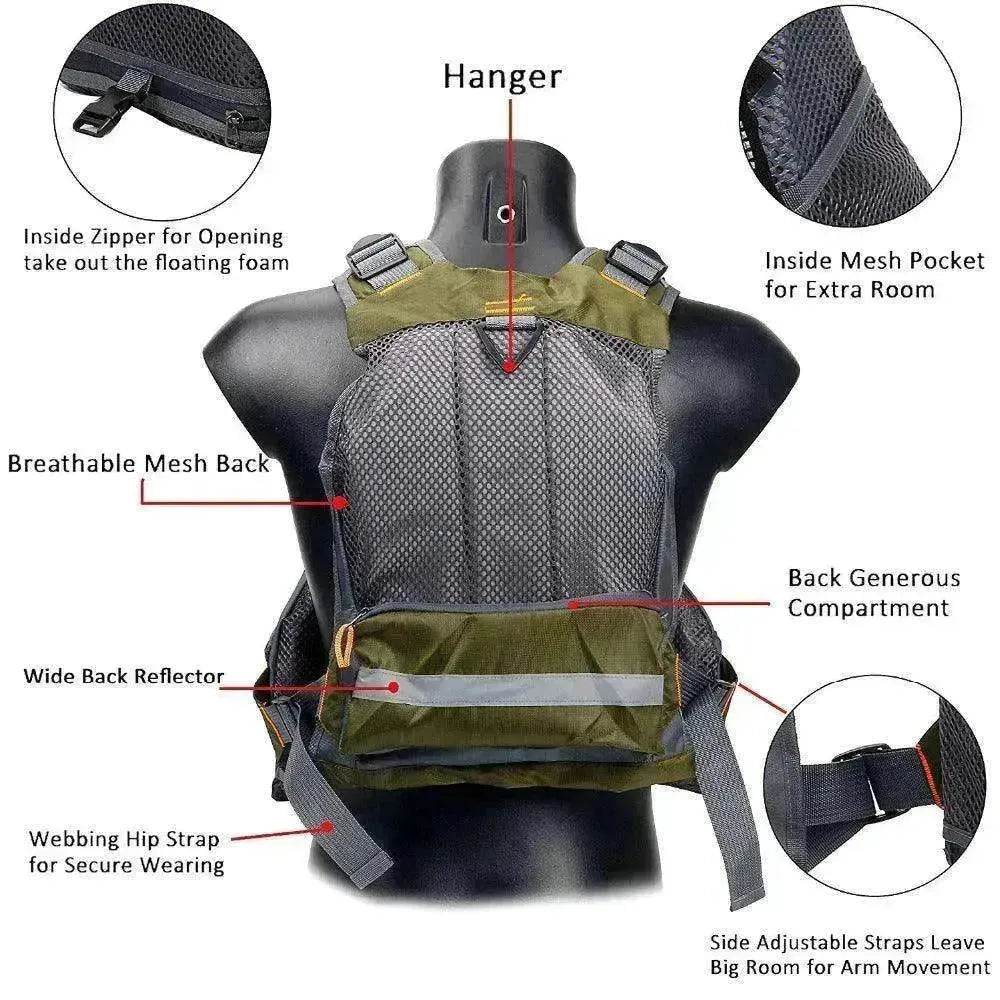 Fishing Outdoor Sport Flying Men Respiratory Jacket Safety Vest Survival Utility Vest - EX-STOCK Canada