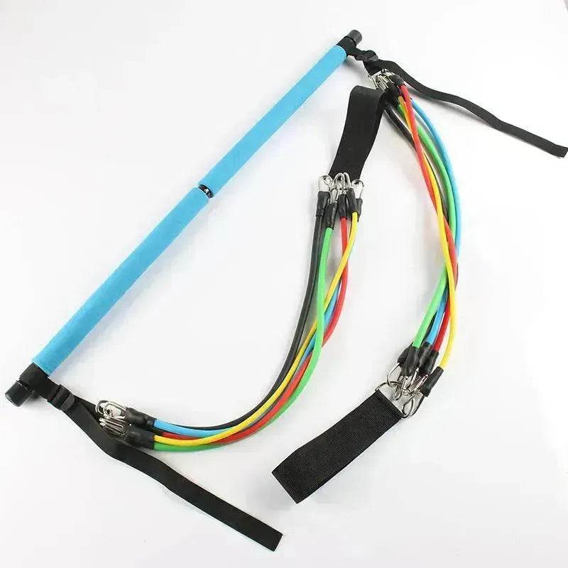 Fitness Yoga Pilates Bar Accessoires de Gym Portables Sport Bandes Élastiques de Musculation Résistance Pour Entraîneur à Domicile Équipement d'Exercice - EX-STOCK Canada