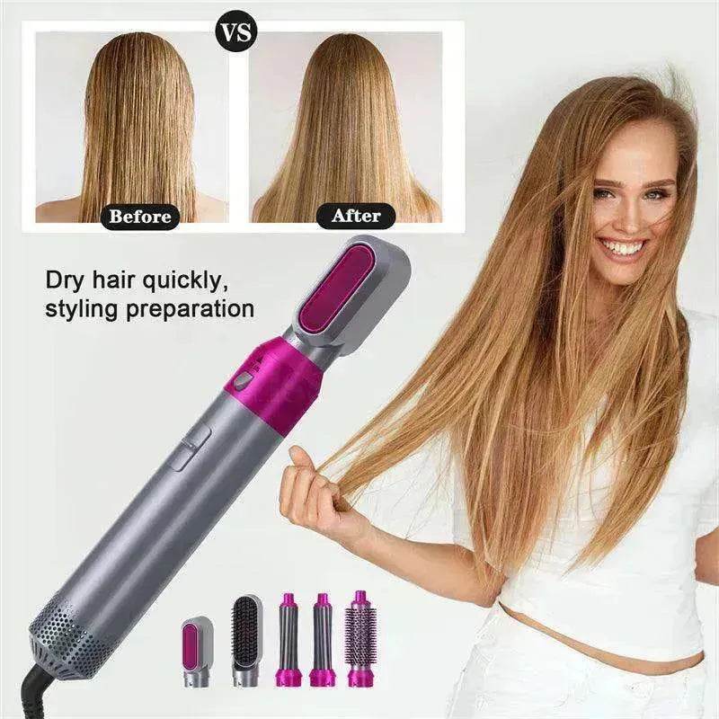 Five-in-one Hot Air Comb Automatic Hair Curler For Curling Or Straightening - EX-STOCK Canada