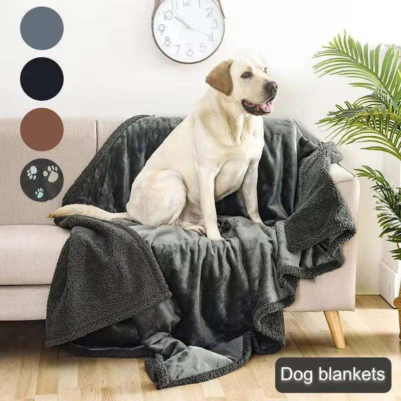 Flannel Cotton Wool Sherpa Thick Pet Blanket Dog Kennel EX-STOCK Canada