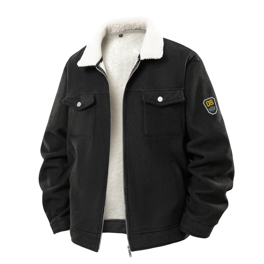 Fleece-lined Thickened Fashionable Lapel Workwear Lambswool Men's Coat EX-STOCK Canada