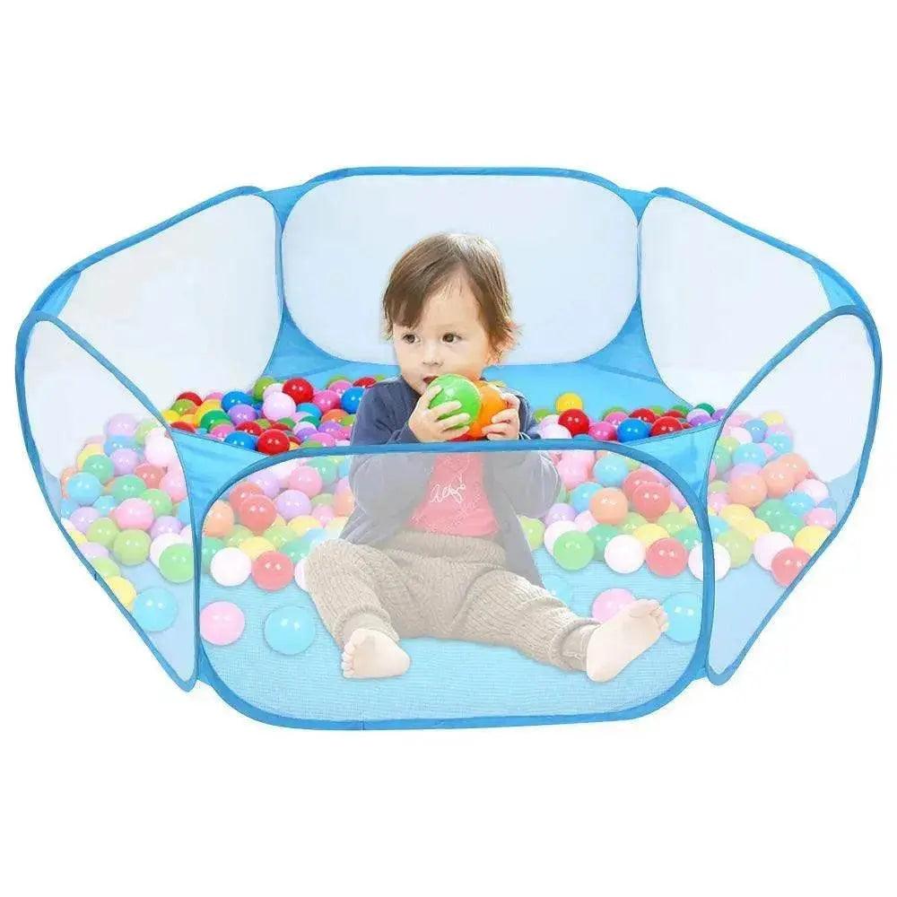 Tente de jeu pliable pour enfants avec piscine à balles : piscine à balles océan & maison de jeu pour ramper pour amusement en extérieur - EX-STOCK Canada