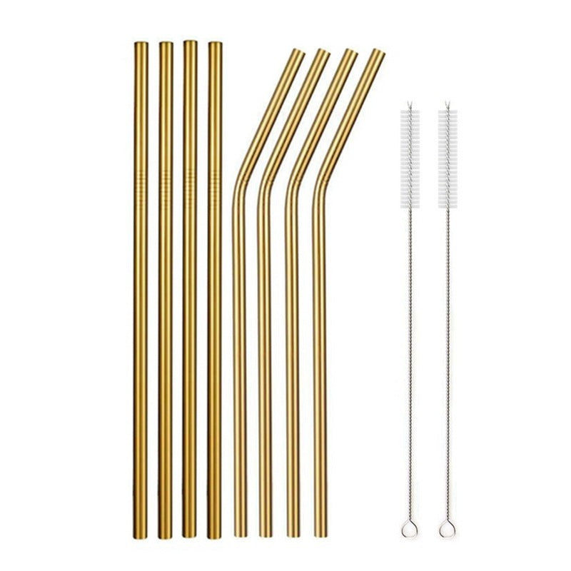 Food Grade 304 Stainless Steel Color Metal Straws EX-STOCK Canada