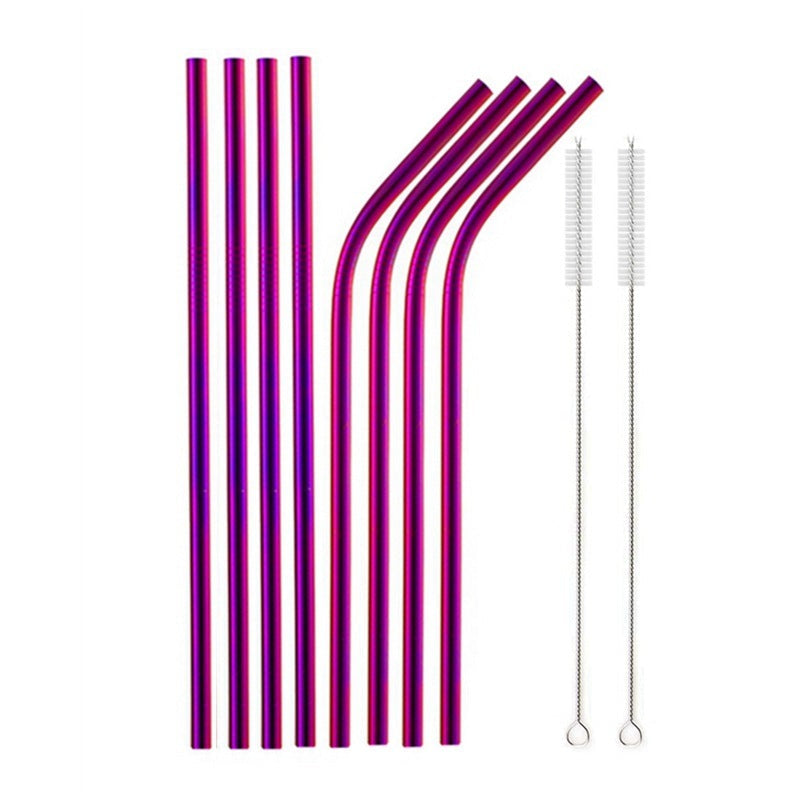 Food Grade 304 Stainless Steel Color Metal Straws EX-STOCK Canada