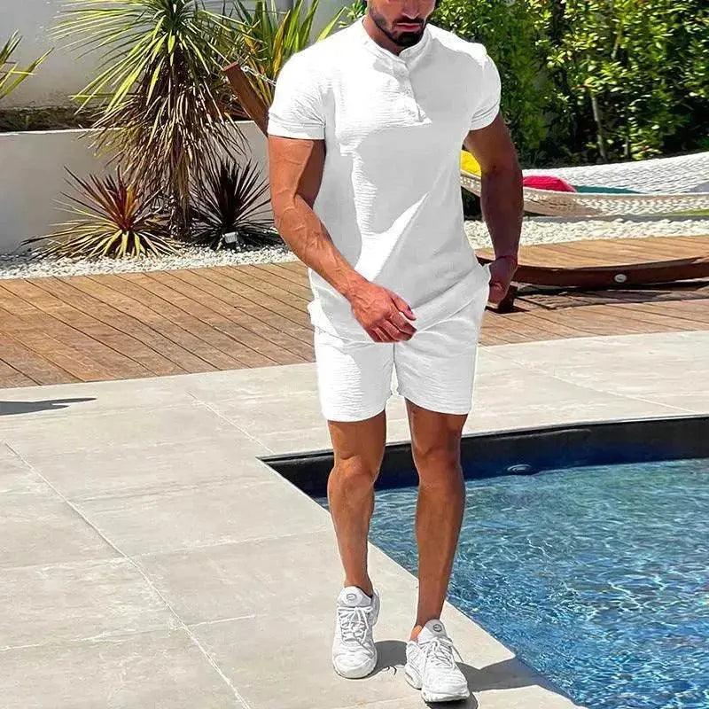 Commerce extérieur Vêtements pour hommes Short à manches courtes Ensemble deux pièces pour ventes transfrontalières - EX-STOCK Canada