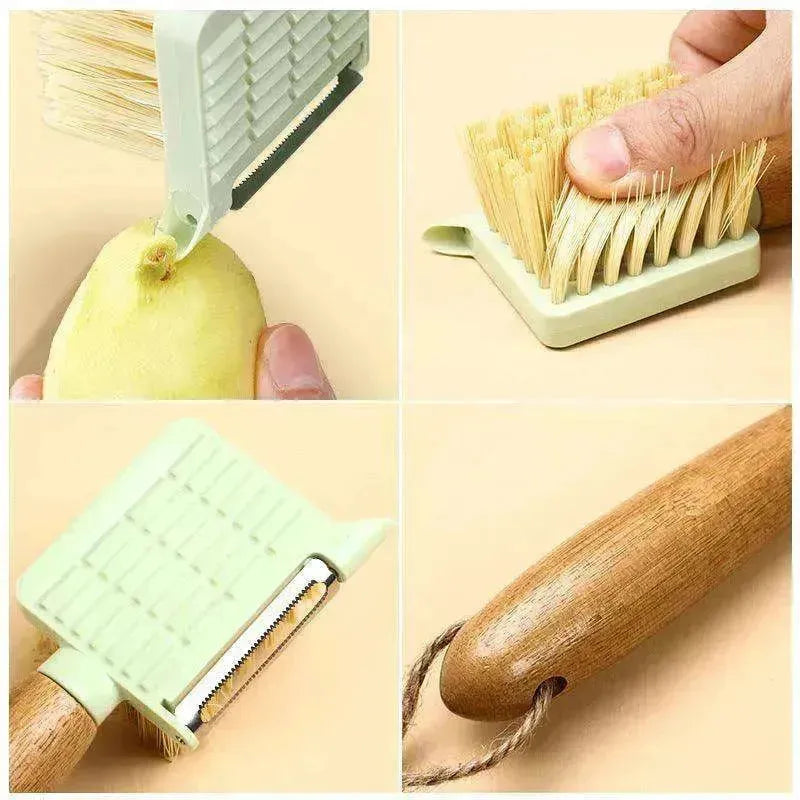 Brosse multifonctionnelle pour pelage et nettoyage des fruits et légumes - EX-STOCK CANADA